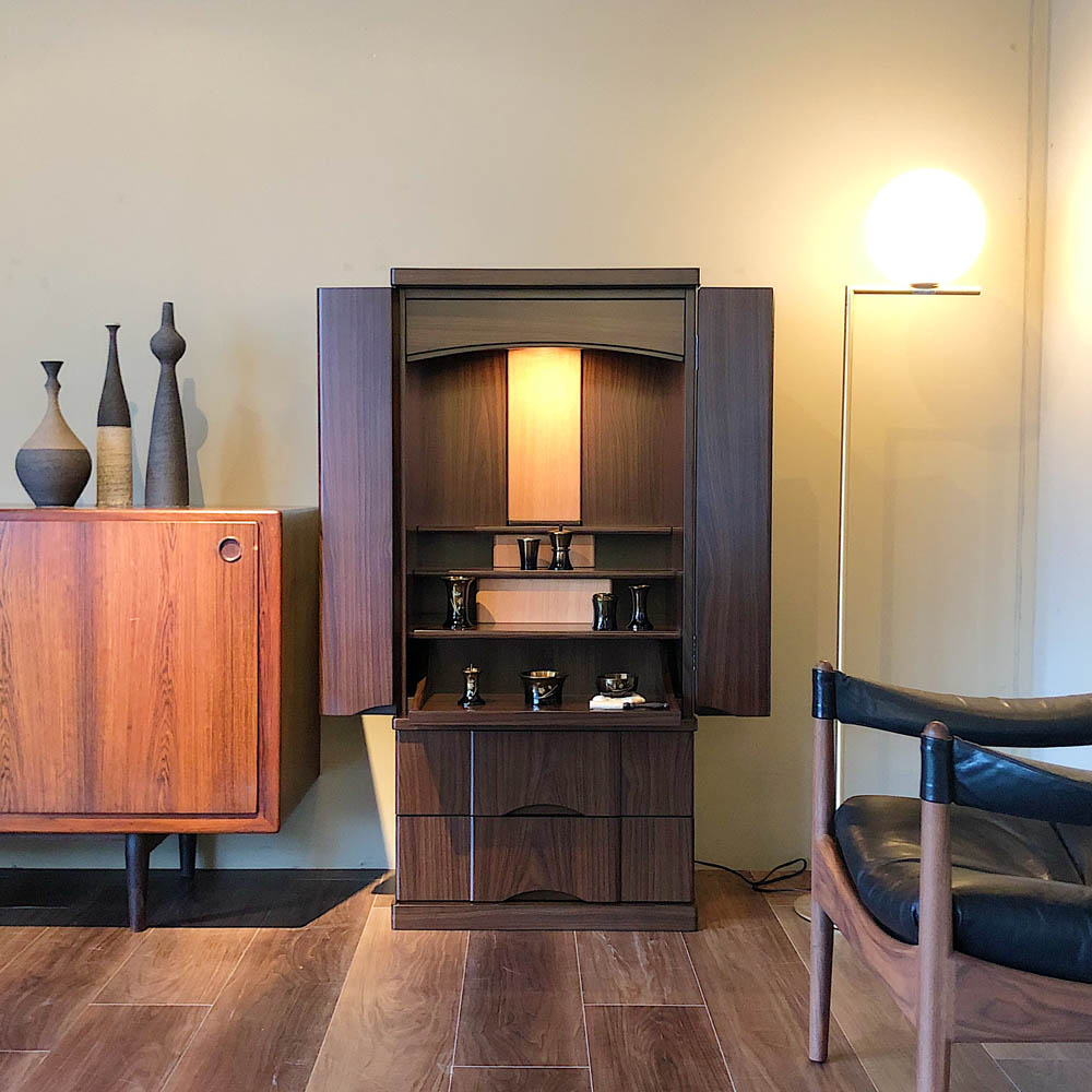 【シンプル仏壇】スリム縦型タイプ（ダーク）MC-012-39