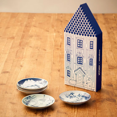 MOOMIN×amabro SOMETSUKE 有田焼丸皿5枚セット