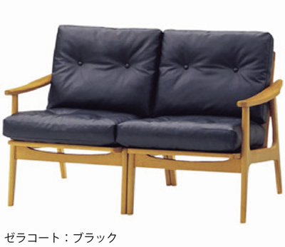 キノママ 2人掛けソファ  オークフレーム