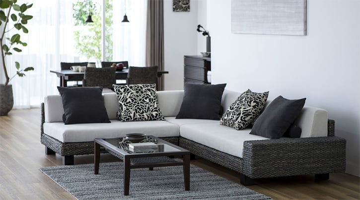 リビング モノトーンコーデ イズミファニチャー